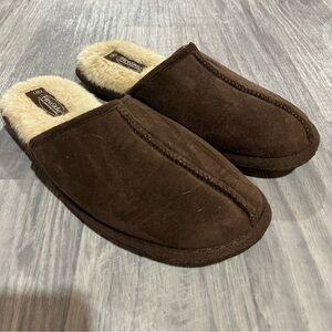 Fireside Brown w/ Faux Fur Slippers: size 10